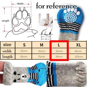 4 Pcs Indoor Cats Dogs Knitted Socks Blue Panda Dog Paw Protection Foot Covers Scratch Dirt Resistant Puppy Teddy Corgi Pet Shoes