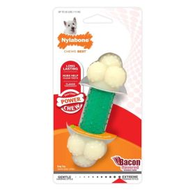 Nylabone Double Action Power Chew Durable Dog Toy Bacon; 1ea-SMall-Regular 1 ct