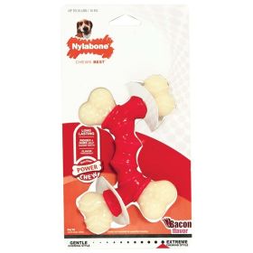 Nylabone Double Bone Power Chew LongLasting Dog Toy Bacon; 1ea-Medium-Wolf 1 ct