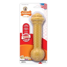 Nylabone Barbell Power Chew Durable Dog Toy Peanut Butter; 1ea-Large-Giant 1 ct