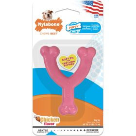 Nylabone Puppy Chew Toy Wishbone Puppy Pink Original; Chicken; 1ea-XS-Petite 1 ct