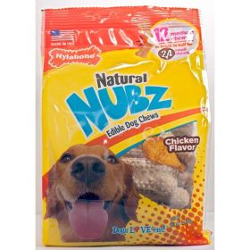 Nylabone Natural Nubz Chicken Dog Treats 12 count; 1ea-Large 30 Ibs.