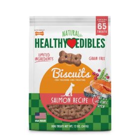 Nylabone Healthy Edibles Biscuits Grain Free Dog Treats Salmon; 1ea-12 oz