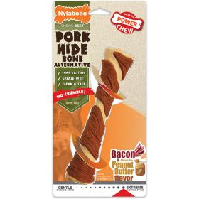 Nylabone Power Chew Alternative Pork Hide Bone Pork Hide; Bacon Peanut Butter; 1ea-Large-Giant 1 ct