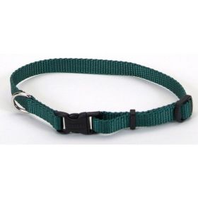 Coastal Adjustable Nylon Dog Collar with Plastic Buckle Black 3-8 in x 8-12 in