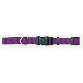 Coastal Adjustable Nylon Dog Collar with Plastic Buckle Purple 3-8 in x 8-12 in