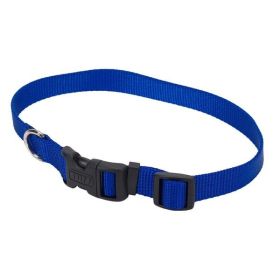 Coastal Adjustable Nylon Dog Collar with Plastic Buckle Blue 3-4 in x 14-20 in