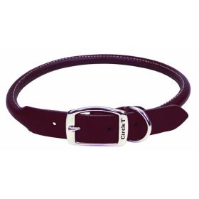 Circle T Latigo Leather Round Dog Collar Brown 5-8 in x 16 in