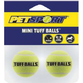 Petsport USA Tuff Ball Dog toy Yellow 2 Pack 1.5 in Mini