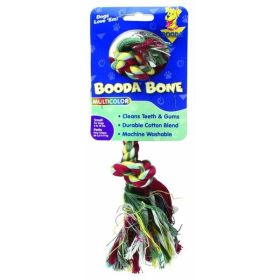 Booda 2-Knot Rope Bone Dog Toy 2 Knots Rope Bone Multi-Color Small