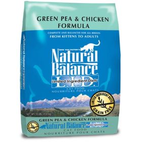 Natural Balance Pet Foods L.I.D. Dry Cat Food Green Pea  Chicken, 1ea/10 lb