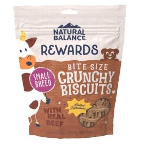 Natural Balance Pet Foods Rewards Crunchy Biscuits Dog Treats Beef, 1ea/8 oz