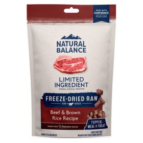 Natural Balance Pet Foods L.I.D. Freeze Dried Dog Food Beef  Brown Rice, 1ea/12 oz