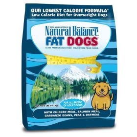 Natural Balance Pet Foods Fat Dogs Low Calorie Dry Dog Food Chicken  Salmon, 1ea/15 lb