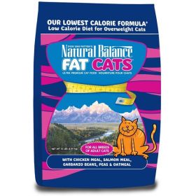 Natural Balance Pet Foods Fat Cats Low Calorie Dry Cat Food Chicken  Salmon, 1ea/15 lb