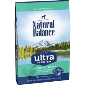 Natural Balance Pet Foods Ultra Grain Free Dry Dog Food Chicken, 1ea/11 lb