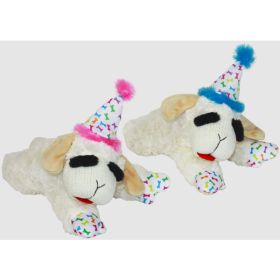 Lamb Chop  w/ Birthday Hat (Pink/Blue/Green Assorted Colors)  Size: 10.5in.