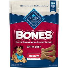 Blue Buffalo Bones Dog 16oz. Beef Medium Biscuit