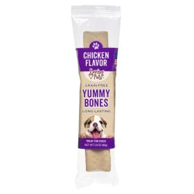 Loving Pets Yummy Bone Chicken Flavor Filled Dog Treat Wrapped 2.8 oz