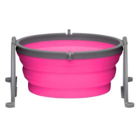 Loving Pets Travel Dog Bowl Pink Medium