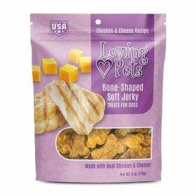 Loving Pets BoneShaped Soft Jerky Dog Treat Chicken Cheese; 1ea-6 oz